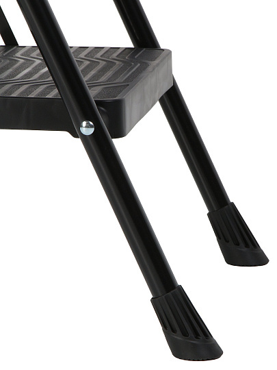 Стремянка 1 секция, 4 ступени, металл, 150 кг, широкая ступень, черный с желтым, WK2226-4