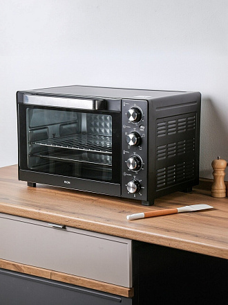 Духовка электрическая, Rion, 45 л, 1700 Вт, с конвекцией, 4, черная, HH4501