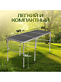 Стол складной металл, прямоугольный, 150х60х70 см, столешница МДФ, черный, Green Days, YTFT043-blck+venge - фото 2