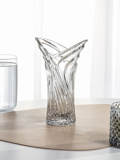 Ваза стекло, настольная, 19 см, Kaveh, Santa, VS0848GCL, 0.325 л