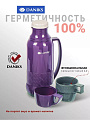 Термос пластик, 1 л, узкая горловина, Daniks, колба стекло, сиреневый, 958-100TT-prpl - фото 2