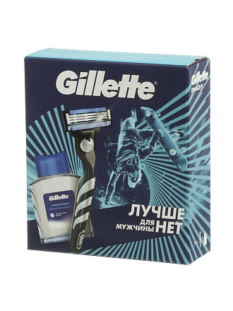 Набор подарочный для мужчин, Gillette, Mach 3 Start, станок для бритья c 1 кассетой + лосьон после бритья 50 мл