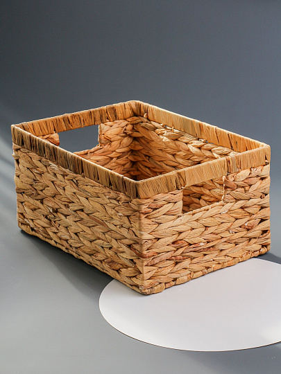 Корзина 34х24х17 см, прямоугольная, плетеная, бамбук, Y4-9637