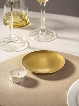 Подсвечник декоративный металл, 1 свеча, 9.5 см, золотой, Y6-10460