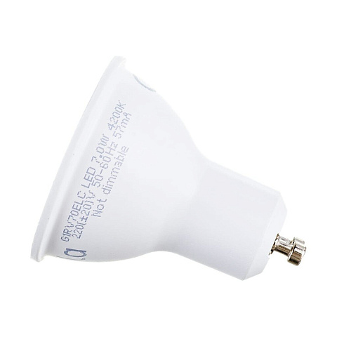 Лампа светодиодная GU10, 7 Вт, 220 В, рефлектор, 4200 К, свет нейтральный белый, Ecola, Reflector, LED