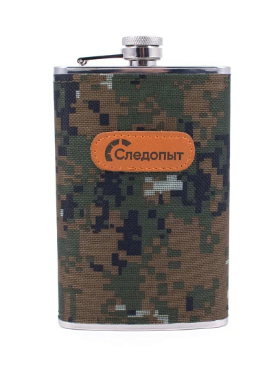 Фляжка 280 мл, нержавеющая сталь, в оплете оксфорд, Следопыт, PF-BD-F22