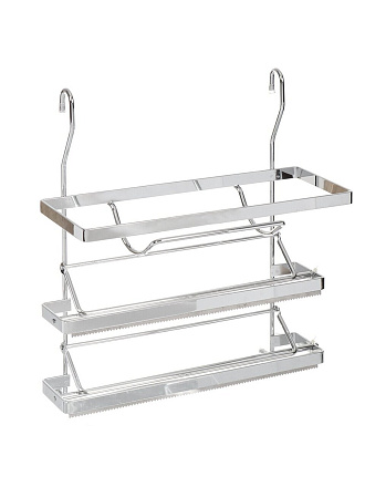 Полка на рейлинг для рулонов и фольги, 33х15.7х36.5 см, зубчатая, U000042