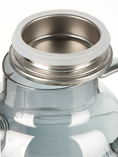 Чайник заварочный стекло, 1.8 л, с ситечком, Satoshi, Графит, 850-266