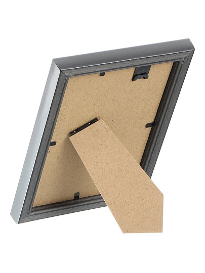 Фоторамка 10х15 см, 10 х 15 см, полистирол, серебряная, 23-8,520-778