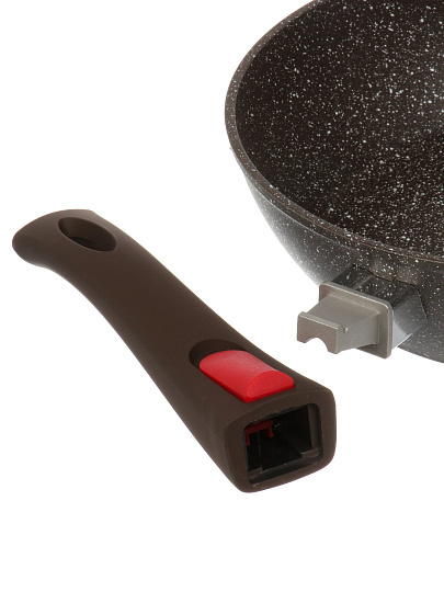 Сковорода алюминий, 24 см, антипригарное покрытие, Moulin villa, Brownstone, съемная ручка, индукция, BST-24-DI-DH