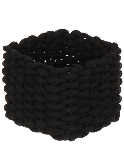 Корзина 18х18х14 см, квадратная, плетеная, черная, Y4-8948