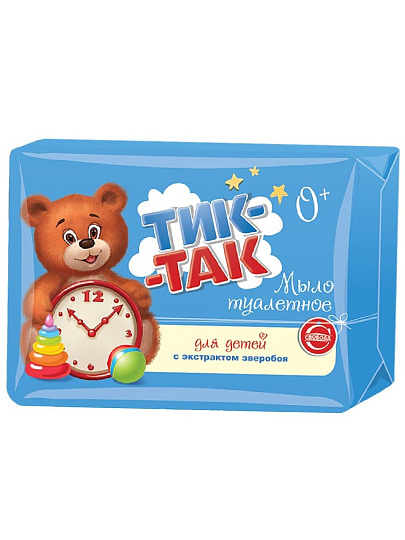 Мыло детское Тик-Так, Свобода, для купания, с экстрактом зверобоя 0+, 150 г