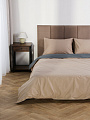 Пододеяльник 2-спальный, 175 х 215 см, 100% хлопок, поплин, темно-серый/бежевый, Silvano - фото 4