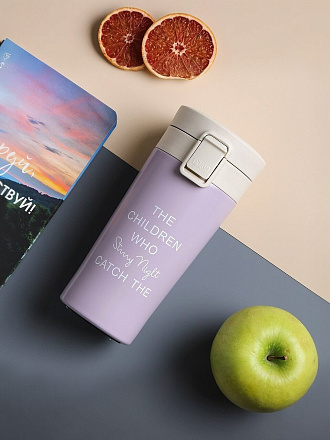 Термокружка нержавеющая сталь, 0.38 л, колба нержавеющая сталь, розовая, Y4-9330