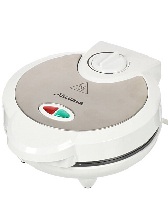 Вафельница Аксинья, Классика, 1100 Вт, белая, антипригарное покрытие, КС-5001