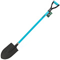 Лопата штыковая, 210х290 мм, черенок фибергласс, с рукояткой, Grandy, 402509