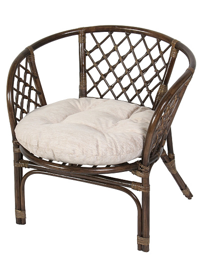 Подушка на сидение кресла Мальдивы, бежевая, к набору 376785