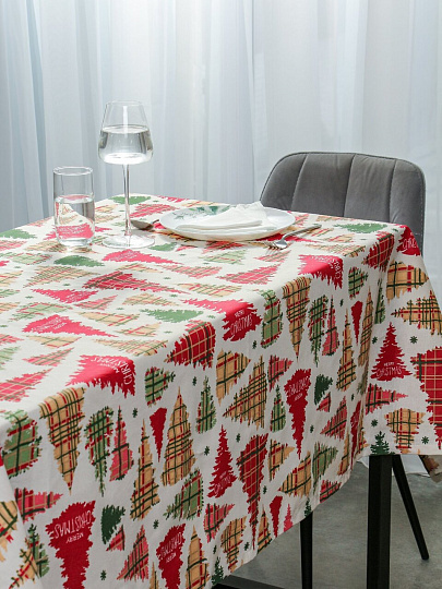 Скатерть 144х200 см, 100% хлопок, 170 г/м2, Merry christmas