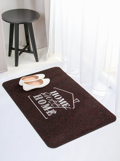 Коврик влаговпитывающий, 60х90 см, прямоуг, резина, полиэстер, черн, Милый дом, ComeForte, TCLR/W-13