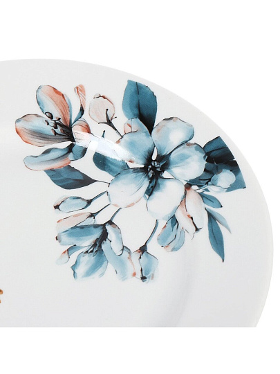 Тарелка обеденная, фарфор, 20 см, круглая, Гладкий край Мгновения весны, Дулевский фарфор, 11818