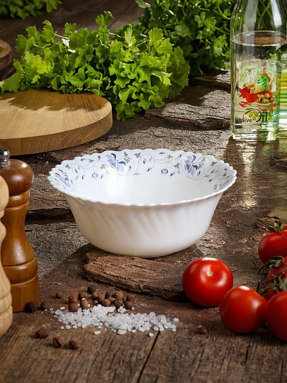 Салатник стеклокерамика, круглый, 18х6.9 см, 0.7 л, Эдем, Daniks, LHW 70/1059