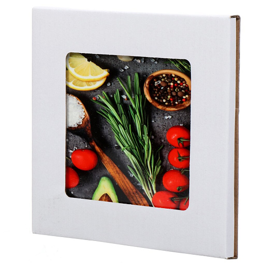 Подставка под горячее, керамика, квадратная, 16 см, Daniks, Розмарин