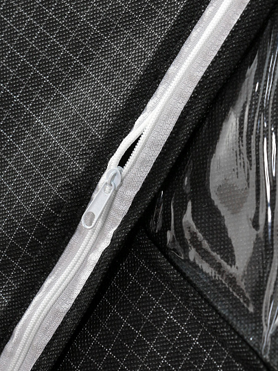 Чехол для одежды 60*135, с окном, черн клетка, A190068