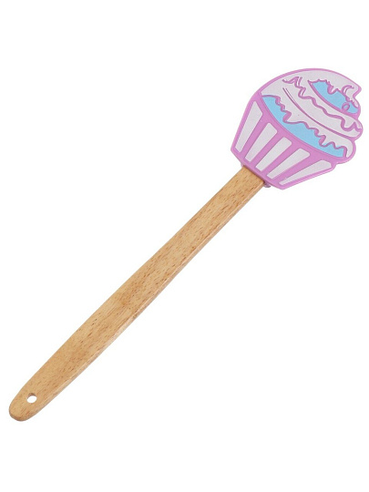 Лопатка кулинарная силикон, бамбук, 30 см, Кекс, B030093