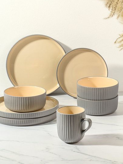 Сервиз столовый керамика, 16 предметов, на 4 персоны, Jewel, Рюне, ПС0007-38