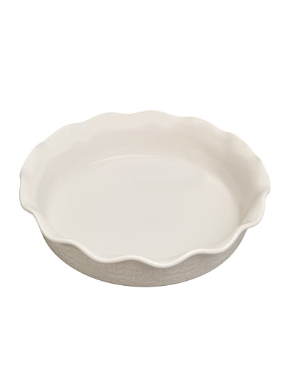 Форма для запекания керамика, 26.5х6.5 см, 1.7 л, круглая, Agness, Beige, 780-126