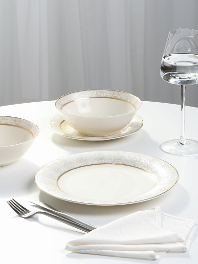 Сервиз столовый фарфор, 18 предметов, на 6 персон, Lefard, Свадебный, 115-365