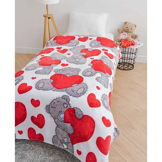 Плед детский 150х200 см, 100% полиэстер, Павлинка, Медвежонок Тедди, красный, P0084010123