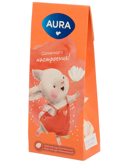 Набор подарочный для женщин, Aura, крем для рук, увлажняющий 30 мл, крем для рук, комплексный 30 мл