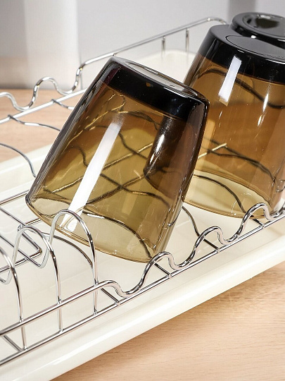 Сушилка для посуды, металл, с поддоном, 24х39х14 см, Y8-2768