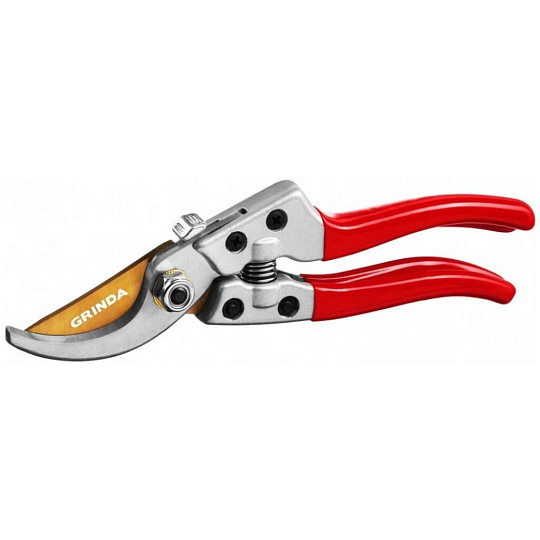 Секатор 205 мм, диаметр реза 20 мм, лезвие плоскостное, Grinda, G-13, рукоятка алюминий, 423113