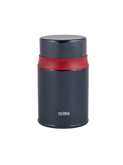 Термос для еды, нержавеющая сталь, 0.52 л, широкая горловина, Thermos, колба нержавеющая сталь, с ложкой, сине-красный, 303240