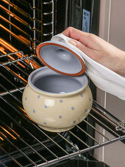 Горшок для запекания керамика, 0.5 л, Псковский Гончар, Безмятежность, НХП-ПС-050, ПГ070-00092263