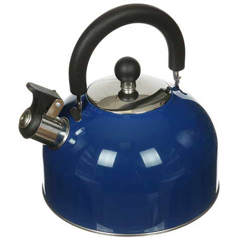 Чайник из нержавеющей стали Катунь Кухня Синий КТ-105S со свистком, 2.5 л