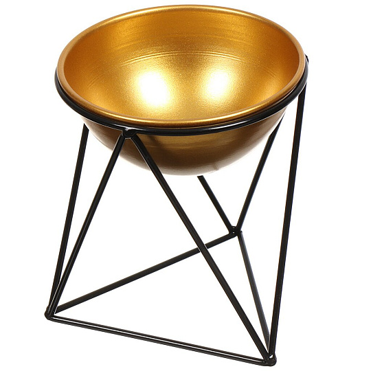 Украшение декоративное 13х13х15 см, металл, кашпо, ваза, подсвечник, Y4-5221