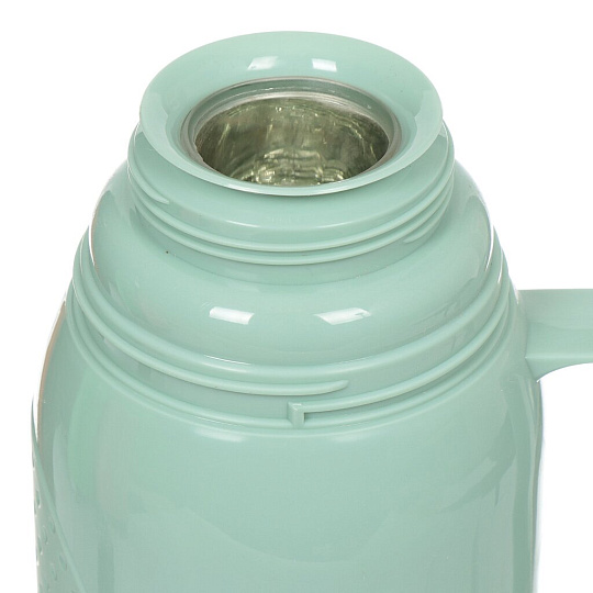 Термос пластиковый со стеклянной колбой Яромир ЯР-2022С/1 с узким горлом зеленый, 1 л