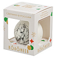 Елочный шар Конь контурный, 8 см, стекло, КУ-80-254051 - фото 2