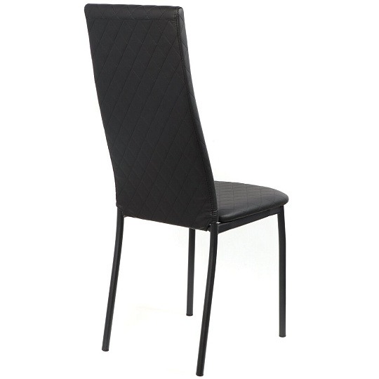 Стул 500х410х1060 мм, черный на черном муар, сиденье квадратное, винилискожа, Модуль, Пекин М