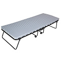 Раскладушка 194х79х37 см, 180 кг, Вилия, мягкая, сталь, ламели, матрас в комплекте, поролон, в ассортименте - фото 3