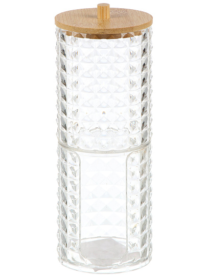 Контейнер для ватных дисков, круглый, 7.3х18.5 см, пластик, Y4-11323