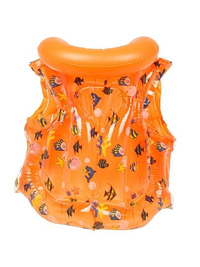 Жилет надувной 5-8 лет, 45х60 см, детский, оранжевый, D090013