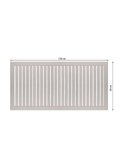 Экран для радиатора, МДФ, 1200х600 мм, прямоугольный, бежевый DE LUXE, реечный, Стильный Дом