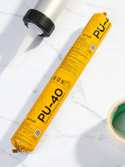 Герметик полиуретановый, Kronbuild, PSW78, 600 мл, PU-40, белый