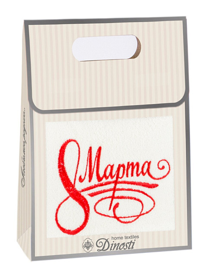 Полотенце кухонное 40х70 см, 100% полиэстер, микрофибра, Dinosti, 8 марта, Россия