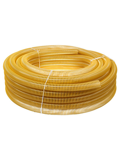 Шланг напорно-всасывающий, ПВХ, диаметр 32 мм, 10 бар, желтый, Tuboflex, Лайт, 30 м