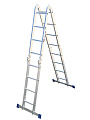 Лестница шарнирная 4 секции, 16 ступеней, алюминий, 4.66 м, 150 кг, Alumet, TL4044 - фото 4